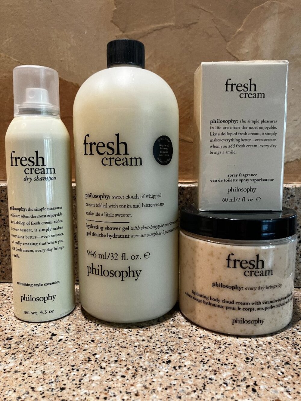 Philosophy Set of Fresh Cream Body Fragrance , Jumbo Shower Gel , Cloud Creme!